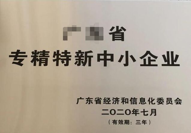 省级级专精特新中小企业认定